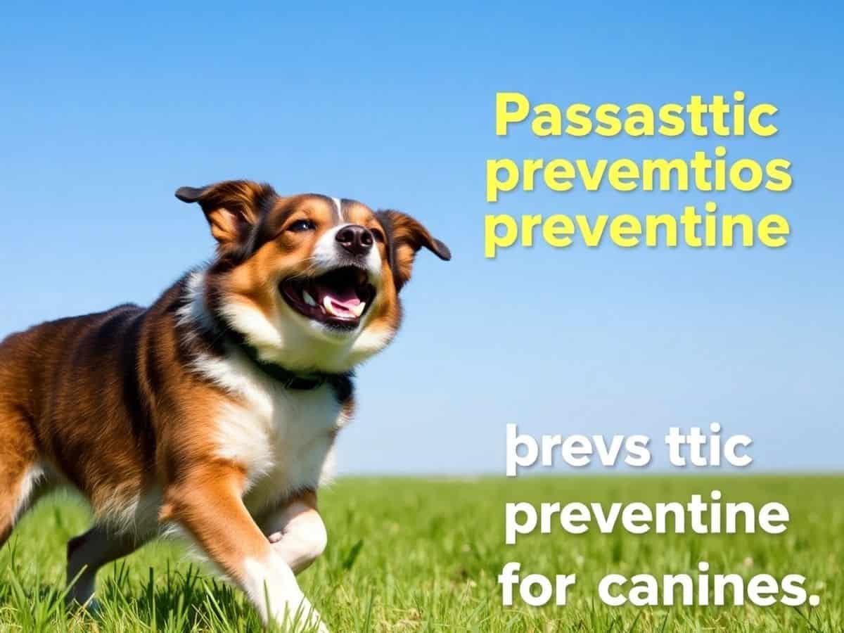 Cachorro saudável brincando no campo verde.