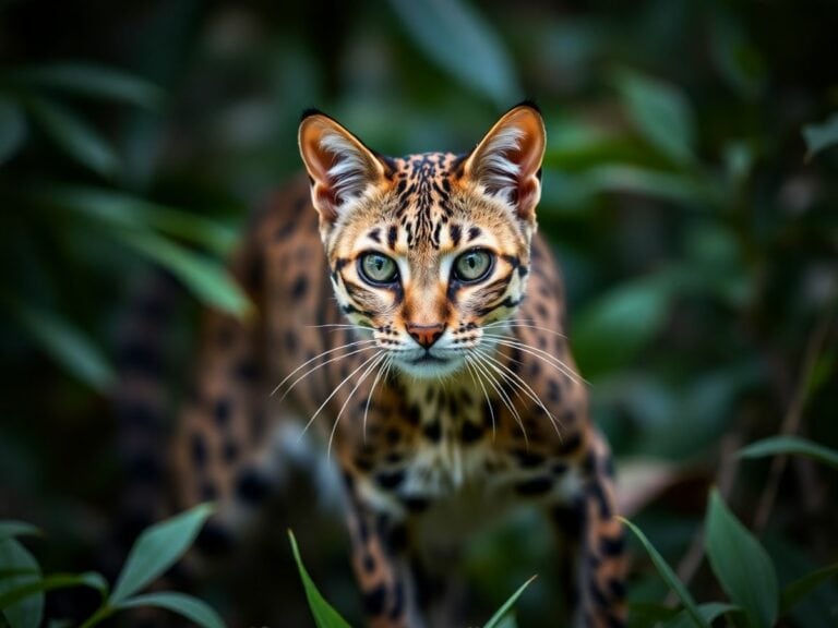 Gato do mato em seu habitat natural no Brasil.