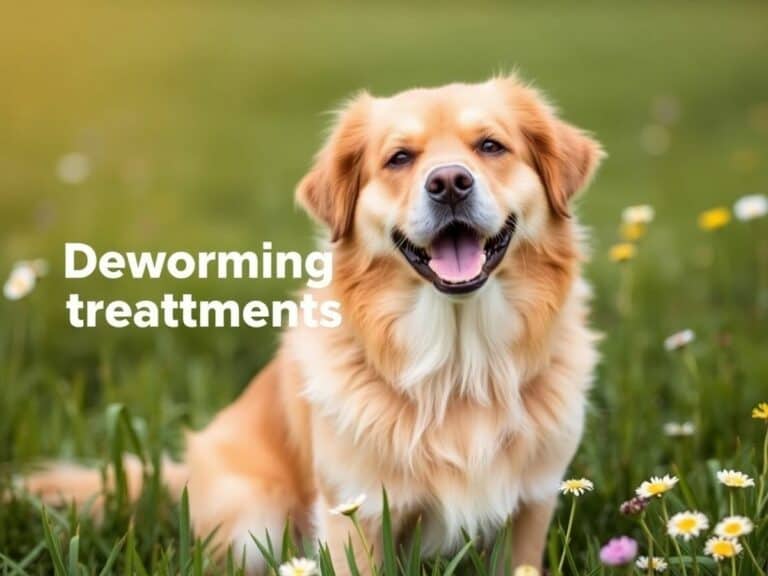 Cachorro saudável em campo verde, mostrando bem-estar.