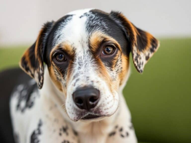 Cachorro com sarna e pelagem irregular.