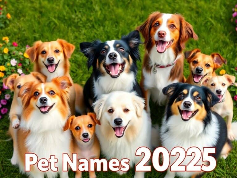 Cachorros brincando com nomes originais em um parque.