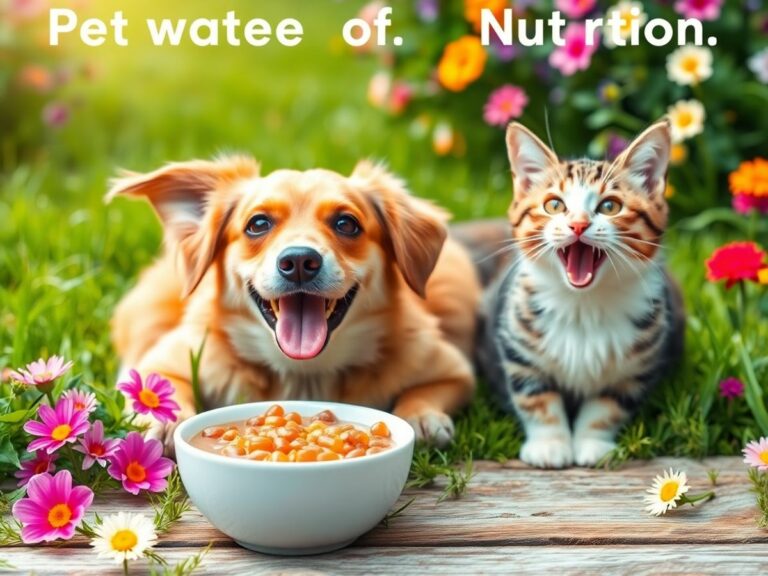 Cachorro e gato felizes com probióticos para pets.